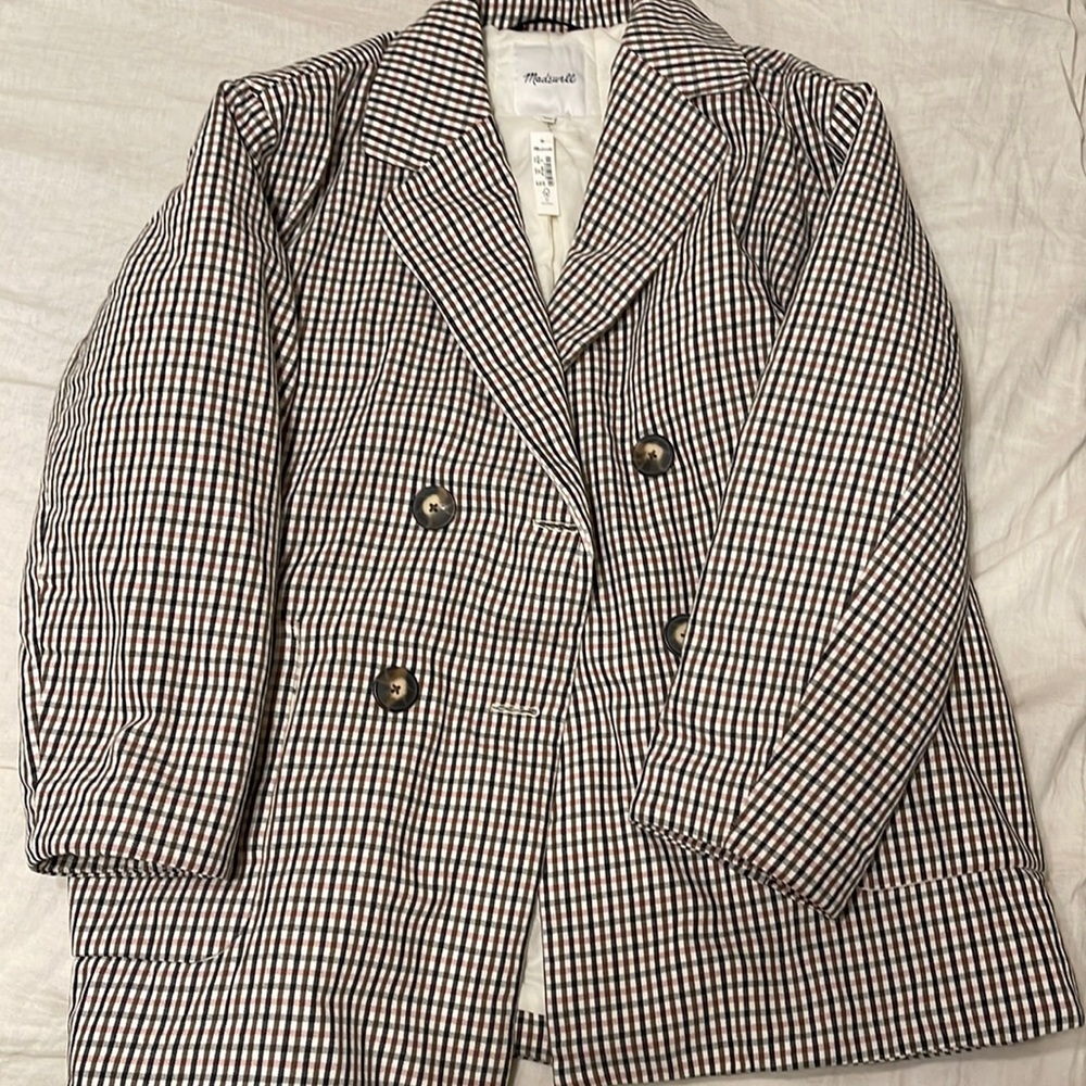 Madewell Padded Jacket In Plaid